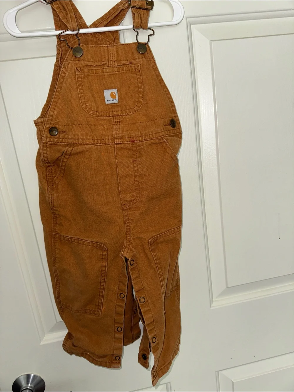 Carhartt Kids Tan/Brown Duck Overalls